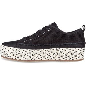BOBS Sesame - black woven platform sneaker size 10 NEW